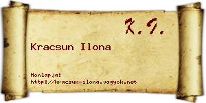 Kracsun Ilona névjegykártya